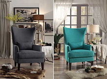 Load image into Gallery viewer, Homelegance Avina Fabric Wingback Chair, Charcoal
