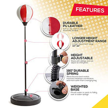 Load image into Gallery viewer, whoobli Punching Bag for Kids Incl Boxing Gloves | 3-8 Years Old Adjustable Kids Punching Bag with Stand | Boxing Bag Set Toy for Boys & Girls
