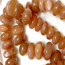 Load image into Gallery viewer, Moonstone Roundel beads,Chocolate Moonstone Roundelle Bead,Moonstone Beads,Peach Moonstone Beads,Moonstone Polished Beads,Gemstone Beads,Moonstone, Chocolate Moonstone,Peach Moonstone,White Moonstone,