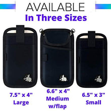 Load image into Gallery viewer, DefenderShield Universal EMF & 5G Radiation Protection Pouch for Smartphones, Cell Phones and Other Electronic Devices (Medium w/Flap)