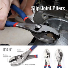 Load image into Gallery viewer, WORKPRO 7-piece Pliers Set (8-inch Groove Joint Pliers, 6-inch Long Nose, 6-inch Slip Joint, 4-1/2 Inch Long Nose, 6-inch Diagonal, 7-inch Linesman, 8-inch Slip Joint) for DIY & Home Use
