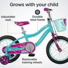 Load image into Gallery viewer, Schwinn Elm Girls Bike for Toddlers and Kids, 14-Inch Wheels, Teal