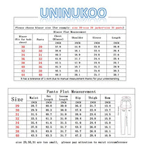 Load image into Gallery viewer, UNINUKOO Mens Slim Fit Suit Double Breasted 2 Piece Solid Wedding Party Dress Formal Suits US Size 30 Navy