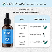 Load image into Gallery viewer, Organic Zinc Sulfate Liquid Supplement | Immune Support System Boost | Pure Ionic Concentrated Mineral Drops for Men, Women & Kids Enhanced with Vitamin C - 4 oz Great Tasting Defense Booster