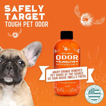 Load image into Gallery viewer, ANGRY ORANGE Pet Odor Eliminator for Home - 8oz Dog & Cat Urine Smell Remover - Citrus Concentrate - Makes a Gallon (128 oz)