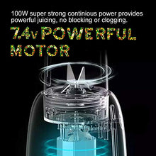 Load image into Gallery viewer, Portable Personal Blender,Youmeet Shakes and Smoothie Blender,Rechargeable USB Blender,4 LED Power lights Portable Juicer Cup Blender with Cup Lid and Cleaner Brush for Healthy Fruits Veggies Ice Drink Work Sports Travel