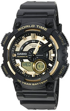 Load image into Gallery viewer, Casio Men's Sports Quartz Watch with Resin Strap, Gold, 28.6 (Model: AEQ110BW-9AV)
