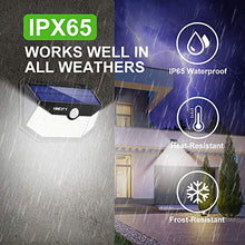 Load image into Gallery viewer, HMCITY Solar Lights Outdoor 120 LED with Lights Reflector and 3 Lighting Modes, Motion Sensor Security Lights,IP65 Waterproof Solar Powered for Garden Patio Yard (2Pack)