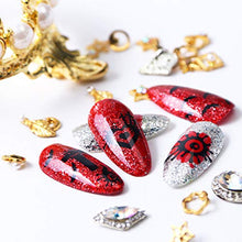 Load image into Gallery viewer, 3D Halloween Nail Art Stickers Black Self Adhesive Nails Art Accessories Decals Spider Web Ghost Pumpkin Skull Cat Witch Cool Spooky Slider Wraps for Halloween Holiday Supplies Nail Art Decorations