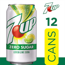 Load image into Gallery viewer, Diet 7UP Lemon Lime Soda, Zero Calories and Caffeine Free, 12 Fl Oz Cans (pack of 12)