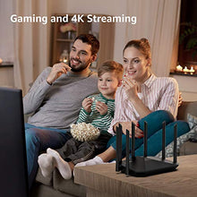 Load image into Gallery viewer, Speedefy AC2100 Smart WiFi Router - Dual Band Gigabit Wireless Router for Home & Gaming, 4x4 MU-MIMO, 7x6dBi External Antennas for Strong Signal, Parental Control, Support IPv6 (Model K7)