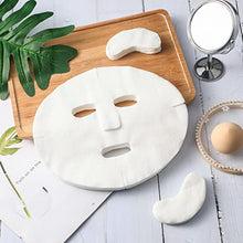 Load image into Gallery viewer, 200 Pieces Pre Cut Facial Mask Paper Sheets White DIY Facial Paper Sheet Natural Spa Skin Care Fiber Paper Non Woven Beauty Face Masks with 60 Pieces Eye Mask Paper for Women Girl Facial Creams Spa