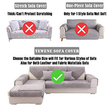 Load image into Gallery viewer, TEWENE Couch Cover, Sofa Cover Couch Covers Sectional Couch Covers Anti-Slip Sofa Slipcover for Dogs Cats Pet Love Seat Light Grey 36''x47'' (Only 1 Piece/Not All Set)