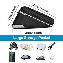 Load image into Gallery viewer, opamoo Bike Bicycle Triangle Frame Bag - Bike Bicycle Storage Bag Pack Bike Accessories Road Mountain Cycling Saddle Pouch Bag (Black)