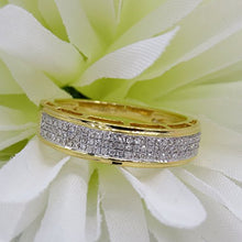 Load image into Gallery viewer, Dazzlingrock Collection 0.25 Carat (ctw) Round White Diamond Men's Hip Hop Anniversary Wedding Band 1/4 CT, 10K Yellow Gold, Size 10