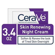 Load image into Gallery viewer, CeraVe Night Cream for Face | 2 Pack (1.7 Ounce Each) | Skin Renewing Night Cream with Hyaluronic Acid & Niacinamide | Fragrance Free