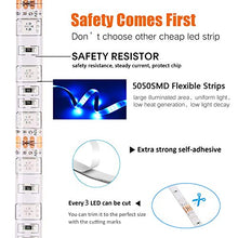 Load image into Gallery viewer, LED Strip Lights Sync to Music, Kousee 16.4ft Flexible 5m Self-Adhesive RGB Light Strips Remote Color Change 150LEDs 5050 Tape Lights Neon Ribbon Room Mood Lighting 12V for Bedroom