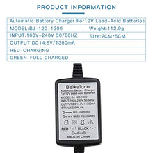 Load image into Gallery viewer, 12V Sealed Lead Acid (SLA) Battery Charger 1300mA, with Short Circuit Protection
