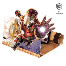 Load image into Gallery viewer, 【2020 Update Version】 12’’ Screen Magnifier for Cell Phone 3D Smartphone Screen Amplifier for Movies Videos and Gaming with Foldable Wooden Phone Stand Compatible with All Smart Phone