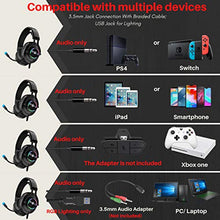 Load image into Gallery viewer, HP Gaming Xbox One Headset with Mic, Gaming Headphones for PS4, PC, Laptop, Nintendo Switch with Noise Cancelling Microphone, Wired Over Ear Head Set with LED Lights
