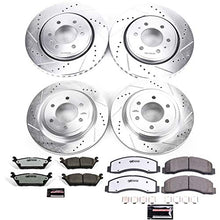 Load image into Gallery viewer, Power Stop K8026-36 Front and Rear Z36 Truck & Tow Brake Kit, Carbon Fiber Ceramic Brake Pads and Drilled/Slotted Brake Rotors