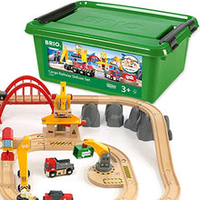 Load image into Gallery viewer, BRIO 33097 Cargo Railway Deluxe Set | 54 Piece Train Toy with Accessories and Wooden Tracks for Kids Age 3 and Up,Multi