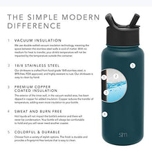 Load image into Gallery viewer, Simple Modern Insulated Water Bottle with Straw Lid 1 Liter Reusable Wide Mouth Stainless Steel Flask Thermos, 32oz, Riptide