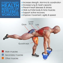 Load image into Gallery viewer, Yes4All Vinyl Coated Kettlebell Weights Set – Great for Full Body Workout and Strength Training – Vinyl Kettlebell 10 lbs