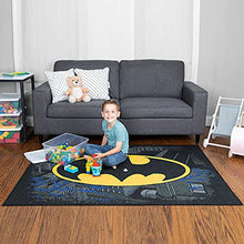 Load image into Gallery viewer, Franco Kids Room Non Slip Area Rug, 69 in x 52 in, Batman