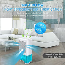Load image into Gallery viewer, Levoair Dehumidifier 68oz(2000ml) Small Dehumidifier with Drain Hose for 3100 Cubic Feet 330 sq.ft Ultra Quiet Mini Portable Air Dehumidifier for Home Basements Bathroom Bedroom Closet Kitchen RV
