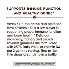 Load image into Gallery viewer, Nature’s Way Vitamin D3, Immune Support, 2000 IU (50 mcg) per Serving, Fruit Flavor, 120 Gummies