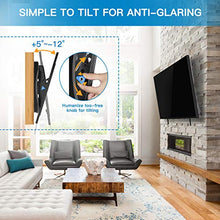 Load image into Gallery viewer, PERLESMITH Tilting TV Wall Mount Bracket for Most 40-82 Inch LED LCD OLED 4K Curved Flat Screen TVs - 12 ° Tilt Mounting Bracket with VESA 600x400mm Holds up to 135 LBS, Can Be Leveled