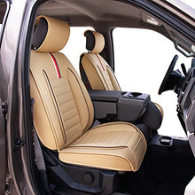 Load image into Gallery viewer, Oasis Auto Tailor Fit Seat Covers Compatible with 2009-2022 Ford F-150 F150 F-250 F250 F350 F350 (FF-01 Full Set, Tan)