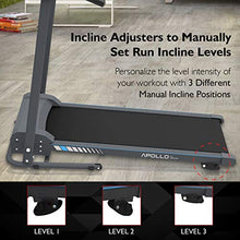 Load image into Gallery viewer, SereneLife Smart Electric Folding Treadmill – Easy Assembly Fitness Motorized Running Jogging Exercise Machine with Manual Incline Adjustment, 12 Preset Programs | SLFTRD20 Model