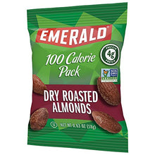 Load image into Gallery viewer, Emerald Nuts, Dry Roasted Almonds 100 Calorie Packs, 0.63 Ounce, 7 Count (Pack of 12)