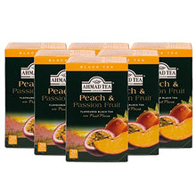 Load image into Gallery viewer, Ahmad Tea Black Tea, Peach And Passion Fruit Teabags, 20 ct (Pack Of 6) - Caffeinated And Sugar-Free