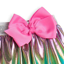 Load image into Gallery viewer, JoJo Siwa Big Girls Pleated Skirt Skort with Bow Rainbow Metallic 10-12