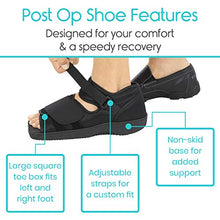 Load image into Gallery viewer, Vive Post Op Shoe - Lightweight Medical Walking Boot with Adjustable Strap - Post Injury Surgical Foot Cast - Durable Square Toe Orthopedic Support Brace for Broken Bone - Men, Women Fracture Recovery