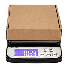 Load image into Gallery viewer, Digital Postal Shipping Scale; Portable Electronic Touch Pocket Scale Postal Scale Shipping Scale with Adapter; Used for Floor Bench Office Weight; 50kg / 10g; Black & Silver