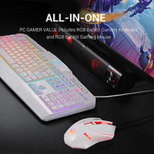 Load image into Gallery viewer, Redragon S101 Wired Gaming Keyboard and Mouse Combo RGB Backlit Gaming Keyboard with Multimedia Keys Wrist Rest and Red Backlit Gaming Mouse 3200 DPI for Windows PC Gamers (White)
