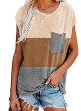 Load image into Gallery viewer, Biucly Womens Summer Casual T-Shirts Gradient Crewneck Cap Sleeve Cute Tops Tees Loose Fit Oversized T Shirts for Women,US 4-6(S),Sky Blue