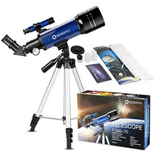 Load image into Gallery viewer, Telescope for Kids Beginners Adults, 70mm Astronomy Refractor Telescope with Adjustable Tripod - Perfect Telescope Gift for Kids