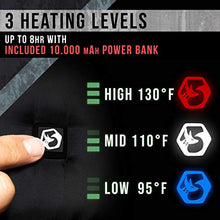 Load image into Gallery viewer, Foxelli Heated Vest - Lightweight USB Rechargeable Heated Vest for Men with Battery Included, Black, Large