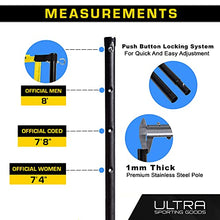Load image into Gallery viewer, Ultra Sporting Goods Volleyball Net - Includes 32x3 Feet Regulation Size Net, 8.5-Inch PU Volleyball, Carrying Bag, Boundary Lines, Steel Poles & Pump - Height Adjustable for Men, Women & Co-Ed Games