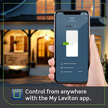 Load image into Gallery viewer, Leviton D23LP-2RW Decora Smart Wi-Fi Mini Plug-In Dimmer (2nd Gen), Works with Hey Google, Alexa, Apple HomeKit/Siri, and Anywhere Companions, No Hub Required , White