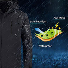Load image into Gallery viewer, Wantdo Men's Mountain Waterproof Ski Jacket Winter Snow Coat Windproof Rain Jacket Black S