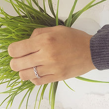 Load image into Gallery viewer, Dazzlingrock Collection 0.20 Carat (ctw) 10K Diamond Swirl Anniversary Wedding Band Stackable Ring 1/5 CT, White Gold, Size 7