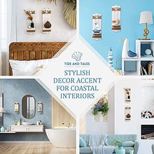 Load image into Gallery viewer, TideAndTales Beach Decor Starfish Wall Candle Sconces (Set of 2) Ocean Themed Wall-Mount Candleholders, Coastal Farmhouse Seashell Candle Holders, Nautical Style Beach Bathroom Decor