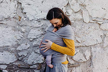 Load image into Gallery viewer, Boba Wrap Baby Carrier, Grey - Original Stretchy Infant Sling, Perfect for Newborn Babies and Children up to 35 lbs