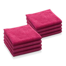 Load image into Gallery viewer, E-Cloth General Purpose Microfiber Cleaning Cloth, 300 Wash Guarantee, Raspberry Rose, 8 Pack